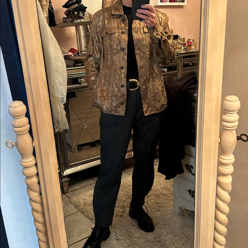 Bronze gold lightweight jacket